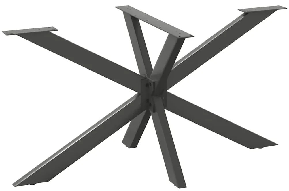 Pé de mesa de jantar em formato de aranha, antracite, 150x78x(72-73) c