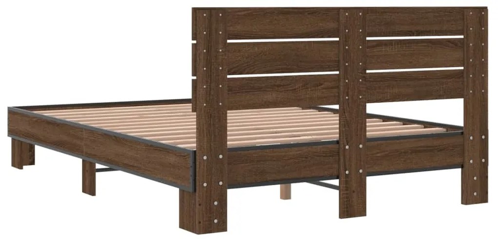 Estrutura de cama 120x190cm derivados madeira/metal
