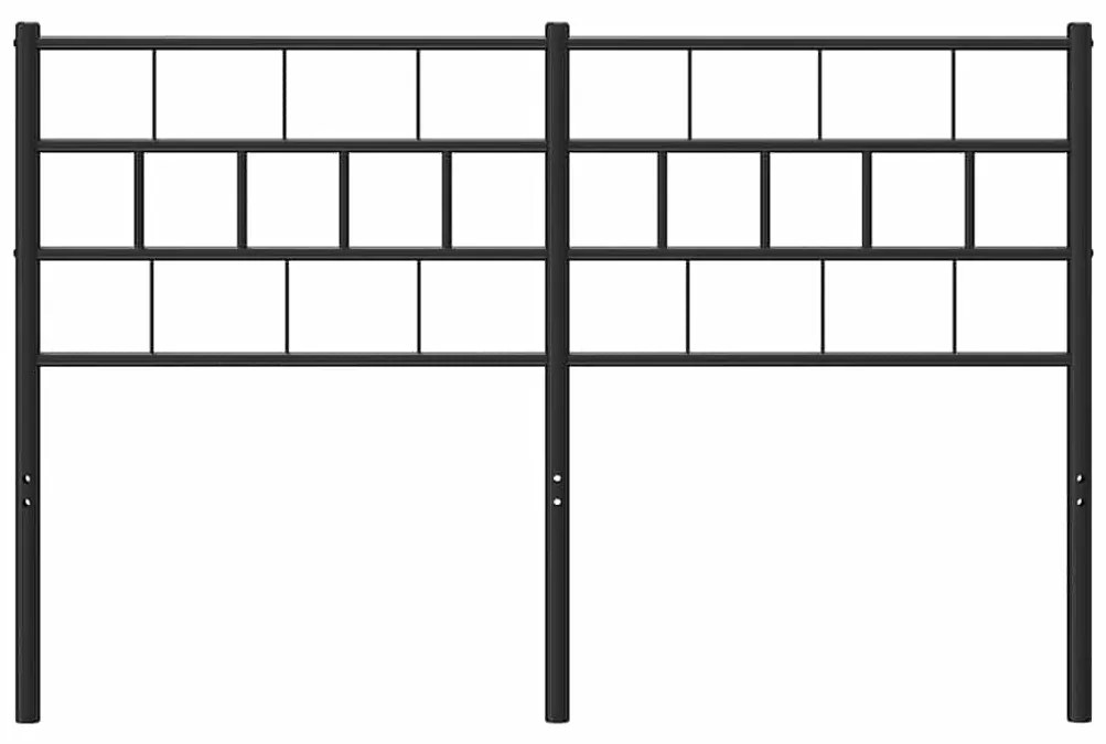 Cabeceira de cama 135 cm metal preto