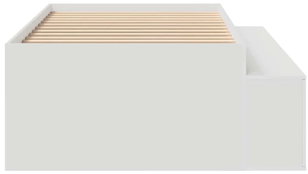 Estrutura de Cama com Armazenamento Branca 90x190 cm