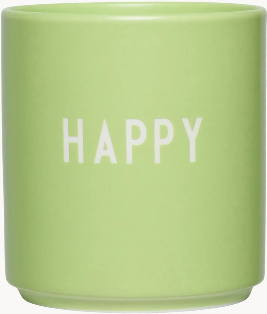 Chávena com inscrição Favourite Happy