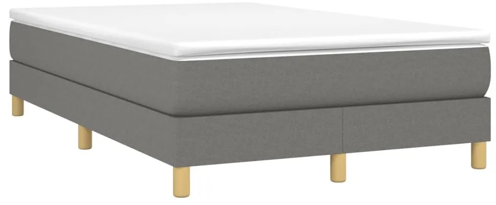 Estrutura de cama sem colchão 120x200 cm tecido cinzento-escuro