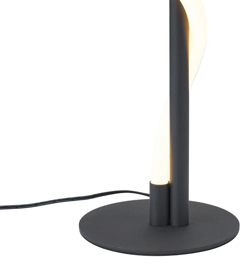 Candeeiro de Mesa Moderno Preto Incl. LED Regulável em 3 Níveis - Twirl Moderno