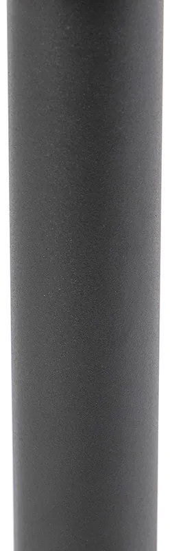 LED Candeeiro de exterior inteligente preto 50 cm IP44 com Wi-Fi ST64 - Gleam Moderno