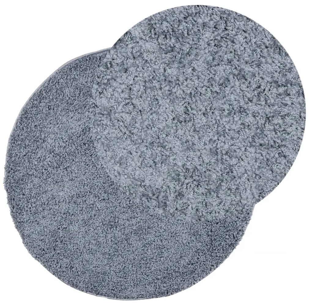 Tapete shaggy de pelo alto PAMPLONA Ø 280 cm azul