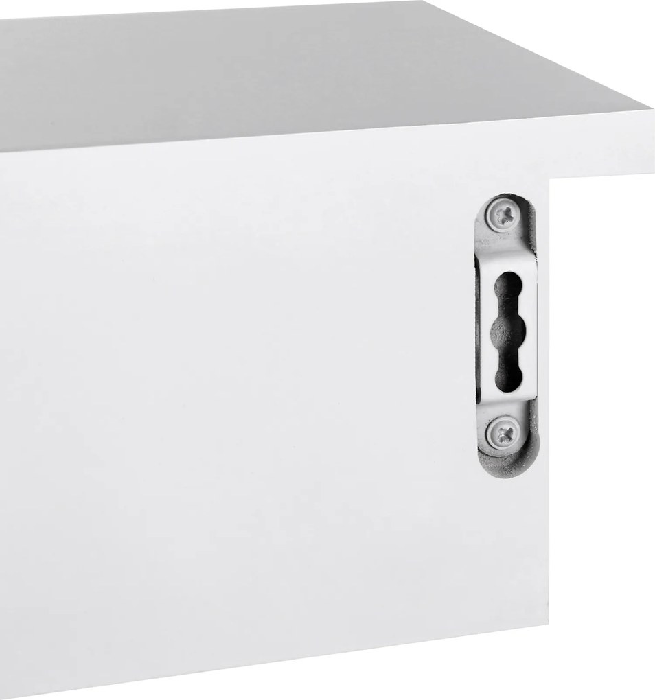 Prateleira de parede 2 gavetas 65 x 15 x 10 cm branco