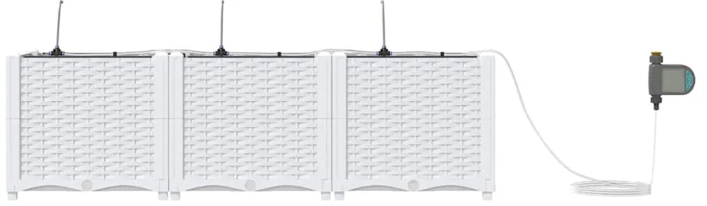 Jardineiras de Jardim 1 pc Branco 120 x 40 x 37.5 cm Plástico