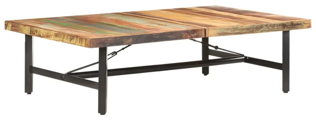 vidaXL Mesa de centro 142x90x42 cm madeira recuperada maciça