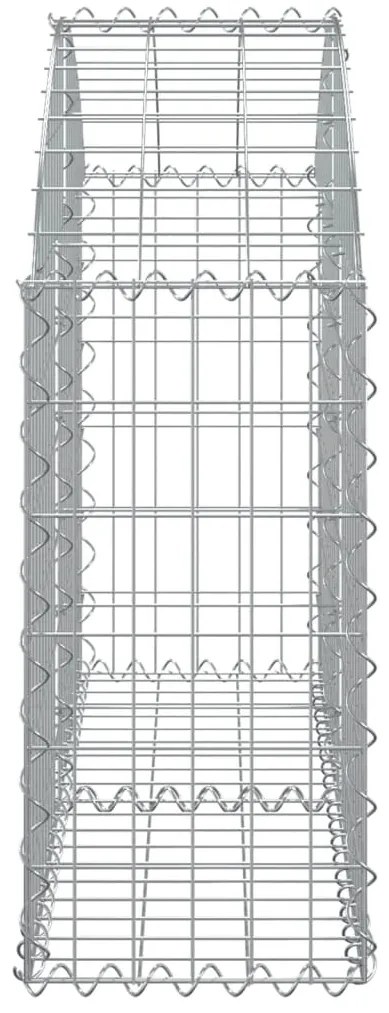 Cesto gabião arqueado 100x30x60/80 cm ferro galvanizado