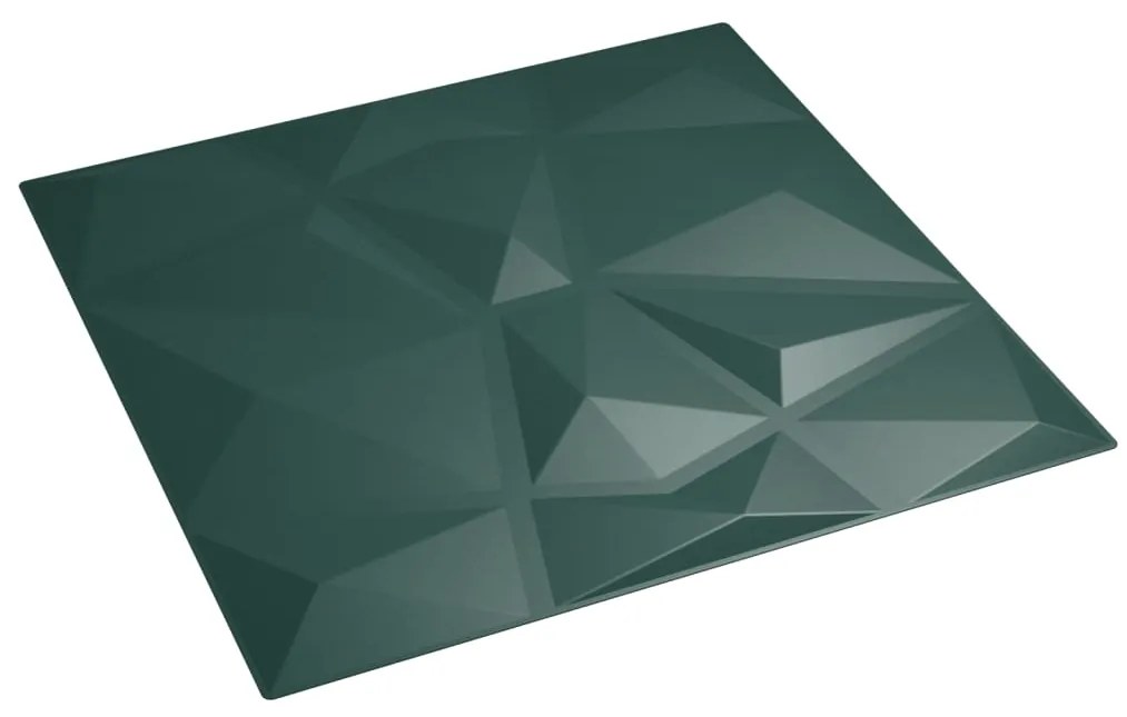 Painéis de parede 24 pcs 50x50 cm 6 m² XPS diamante verde