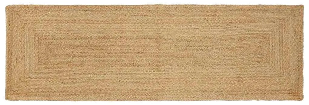 vidaXL Tapete de Área Bege 80 x 300 cm Juta