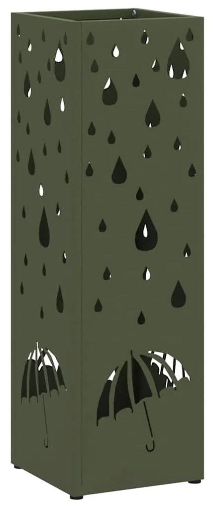 Suporte para Guarda-Chuva Verde-Azeitona Metal Médio