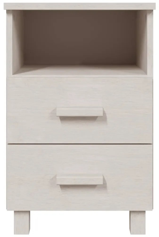 Mesas cabeceira HAMAR 2pcs 40x35x62 cm pinho maciço branco