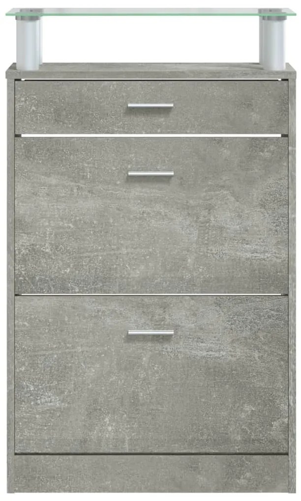 Sapateira 63x24x104 cm derivados de madeira cinzento cimento