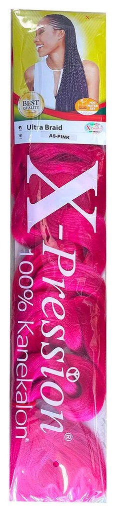 Extensões para o Cabelo X-Pression Pression As Cor de Rosa Sintético