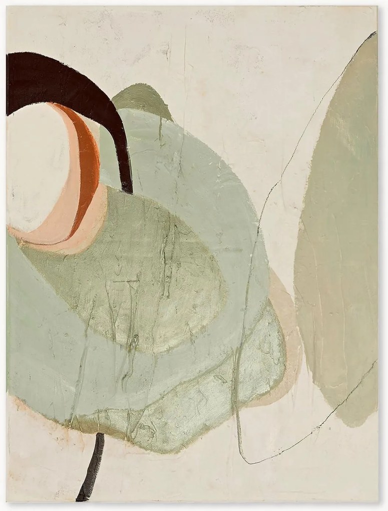 Quadro em tela pintado à mão Moon Rock