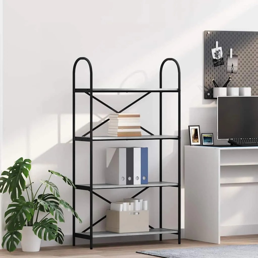 vidaXL Estante Cinza Sonoma 80 x 30 x 146 cm Madeira processada