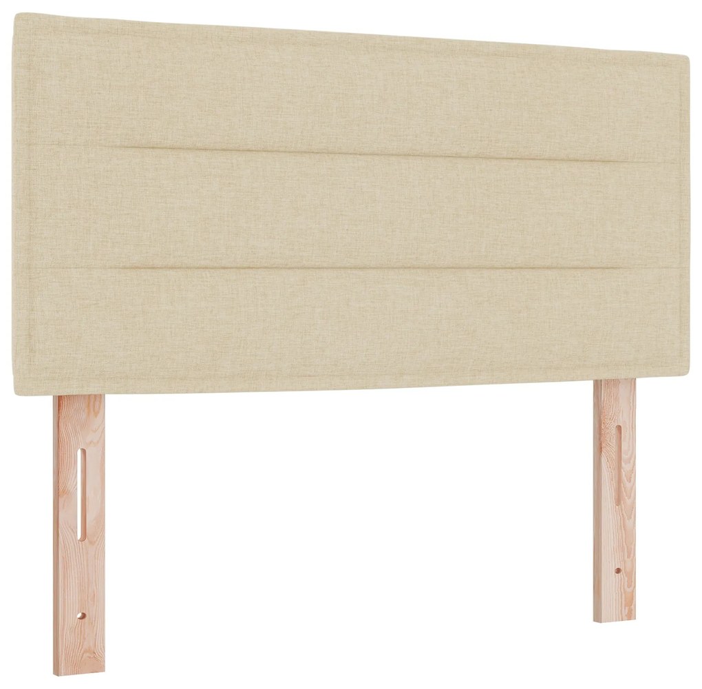Cama Box Spring com Colchão Creme 120x200 cm Tecido