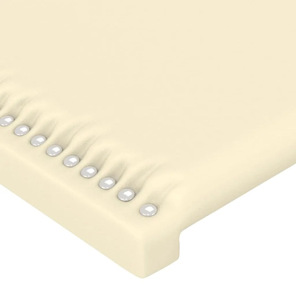 Cabeceira de cama 2 pcs couro artificial 80x5x78/88 cm creme