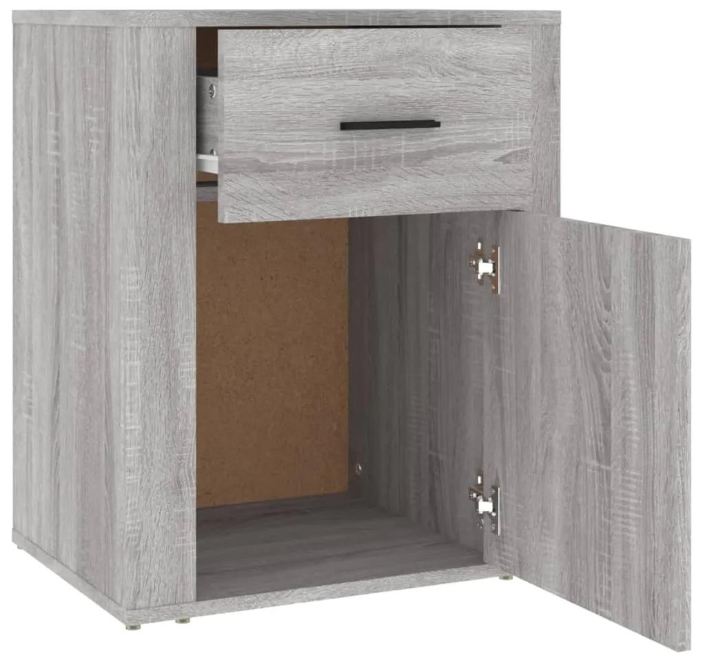 Mesa cabeceira 50x36x60 cm derivados madeira cinzento sonoma