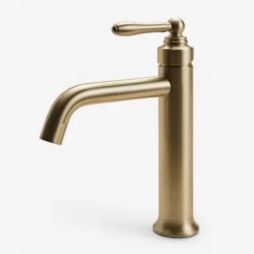 Torneira De Lavatório Em Latão Alejandra ↑20 Cm & Dourado Escovado - Sklum
