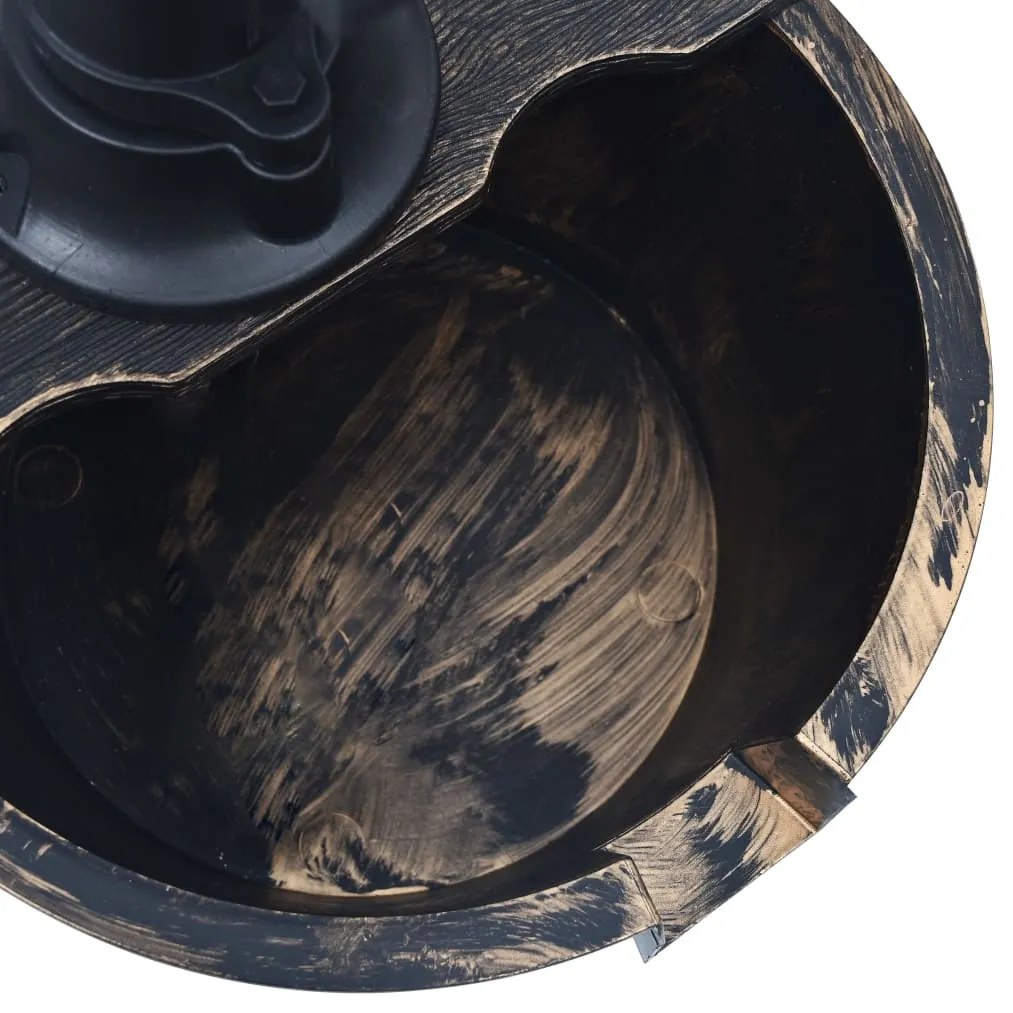 Fonte de água para jardim aspeto barrica com bomba