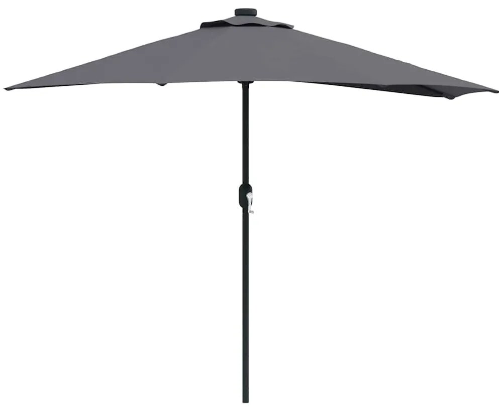 Guarda-sol de Jardim Antracite 294 x 150 x 224 cm tecido
