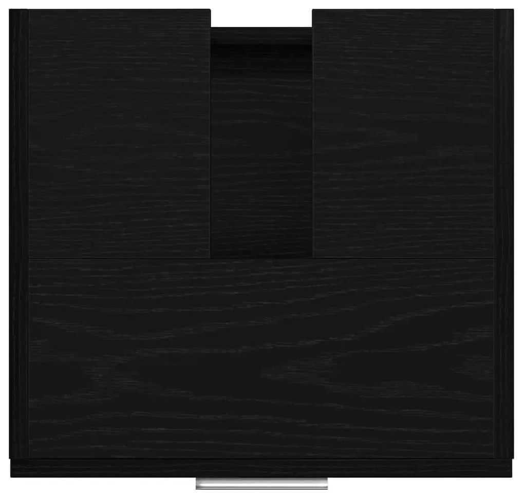 Gabinete de Pia Preto 40x37x59 cm Madeira Engenheirada