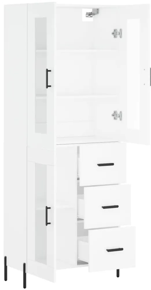 Armário alto 69,5x34x180 cm derivados de madeira branco