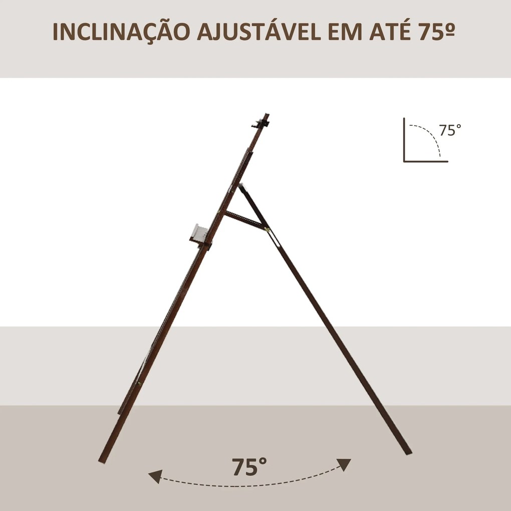 Cavalete Pintura de Madeira Cavalete de Desenho Estúdio Inclinável 90°