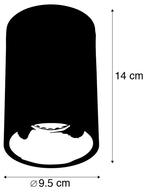LED Foco inteligente preto com dourado incluindo fonte de luz WiFi GU10 - Deep Moderno,Design