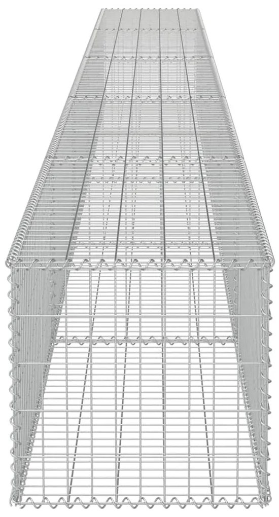 Muro gabião com tampas aço galvanizado 600x50x50 cm