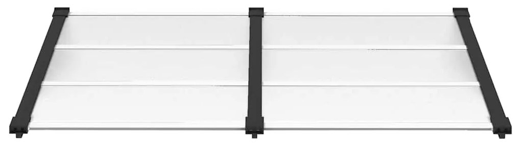 Toldo para porta 152,5x90 cm policarbonato preto/transparente