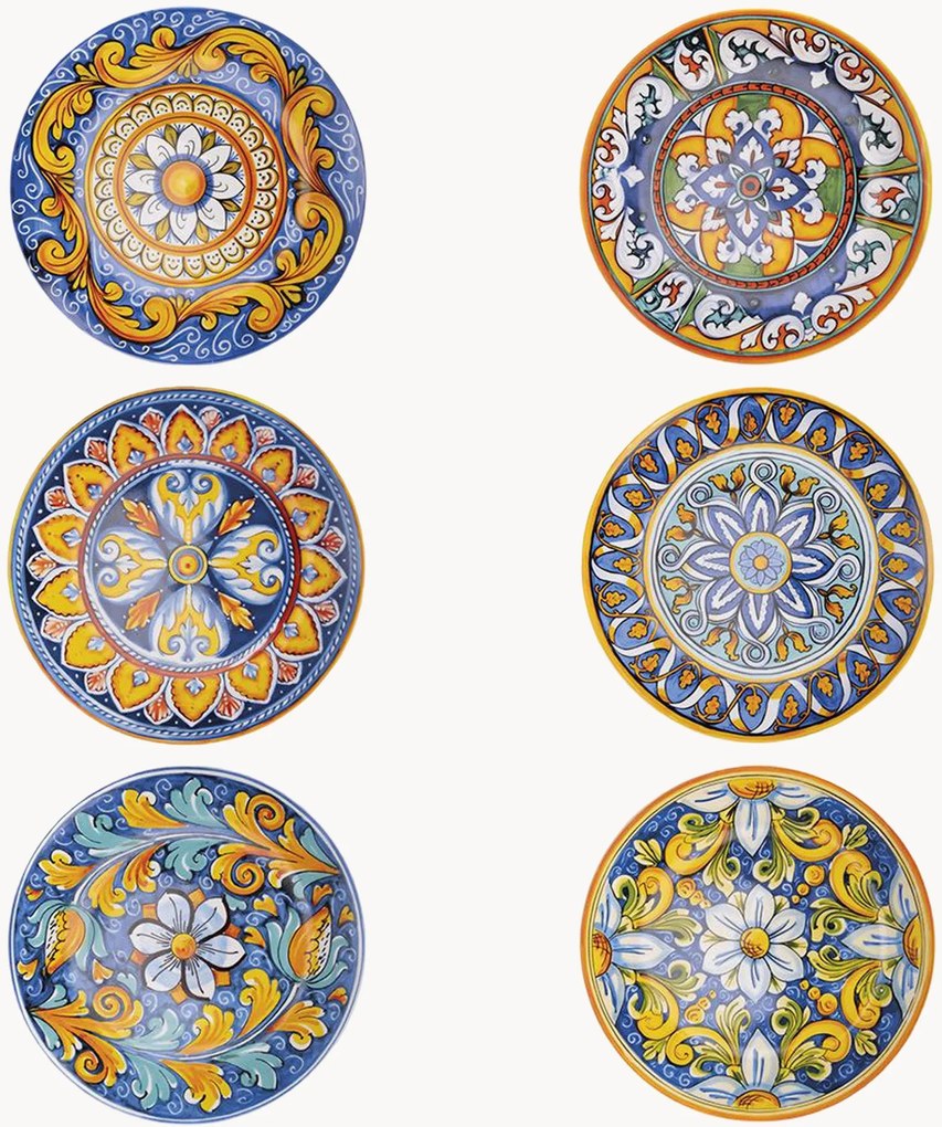 Pratos de fruta La Tradizione, conjunto de 6