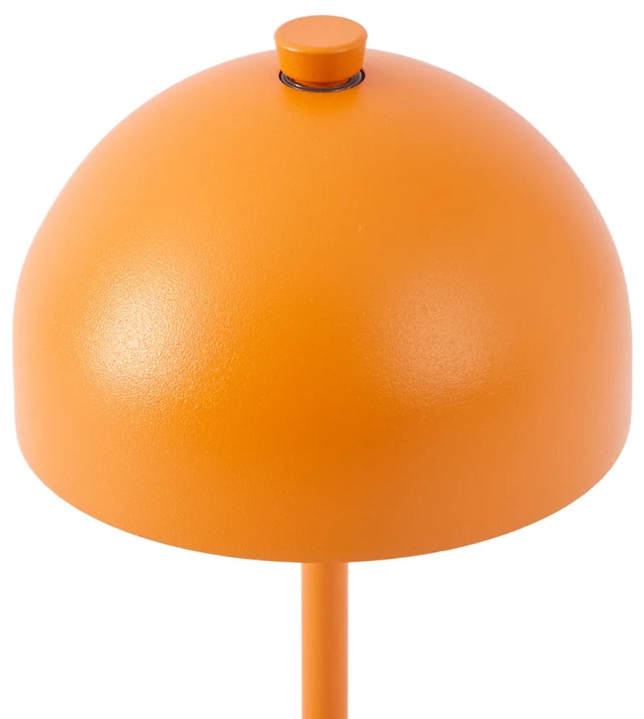 Candeeiro de mesa laranja com LED IP54 recarregável com estação de carregamento - Squirrel Moderno