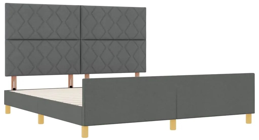 Estrutura de Cama vidaXL Cinza Escuro 180x200 cm de Tecido