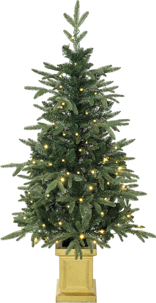 HOMCOM Árvore de Natal Artificial, 120 cm com 110 LEDs 147 pontas, 2 cores de luz, comando à distância | Aosom Portugal