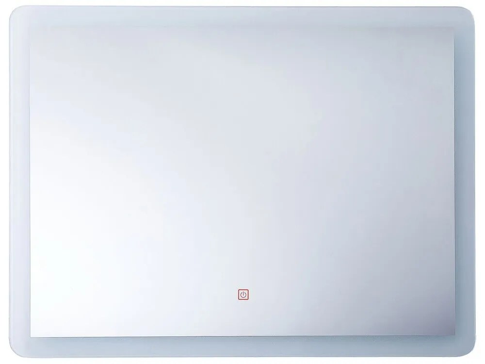 Espelho de parede prateado com iluminação LED 60 x 80 cm CORROY Beliani
