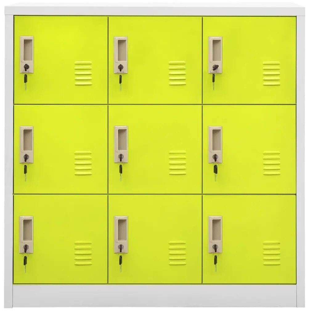 Cacifos 2 pcs 90x45x92,5 cm aço cinzento-claro e verde