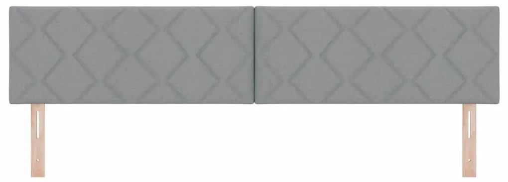 Cabeceira de LED vidaXL com Design de Blocos de Diamante em Cinza Clar
