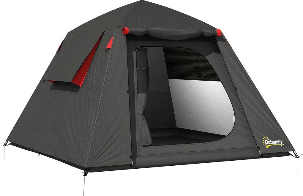 Outsunny Tenda de Camping 2 Pessoas 3000 mm Impermeável e Resistente ao Vento Tenda Cúpula com 2 Portas 2 Janelas em Rede 2 Janelas Laterais Bolsa de Transporte | Aosom Portugal