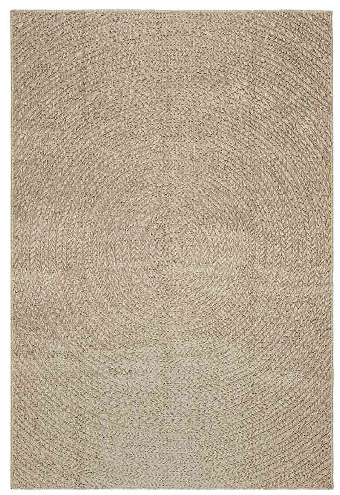 Tapete ZIZUR bege 140x200 cm aspeto de juta interior e exterior