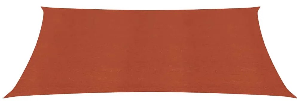 Para-sol estilo vela 160 g/m² 3x5 m PEAD terracota