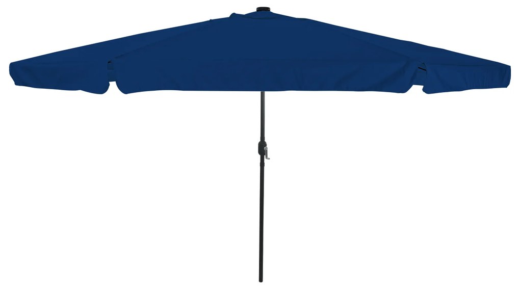Guarda-sol vidaXL com Luzes LED ø395x245 cm Azul