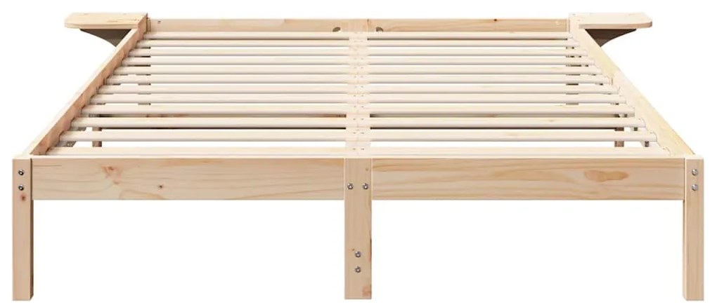 Estrutura de cama com mesas de cabeceira Castanho 140 x 200 cm