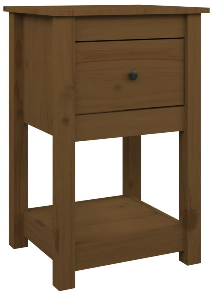 Mesas de cabeceira 2pcs 40x35x61,5 cm pinho maciço castanho mel