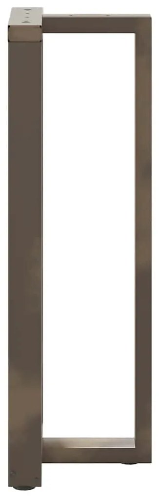 Pés de mesa de bar em forma de T, 2 peças, preto, 40x35x(110-111) cm,