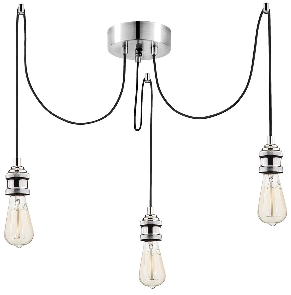 Chandelier Kabluni – Cromado – 96 x 6 cm