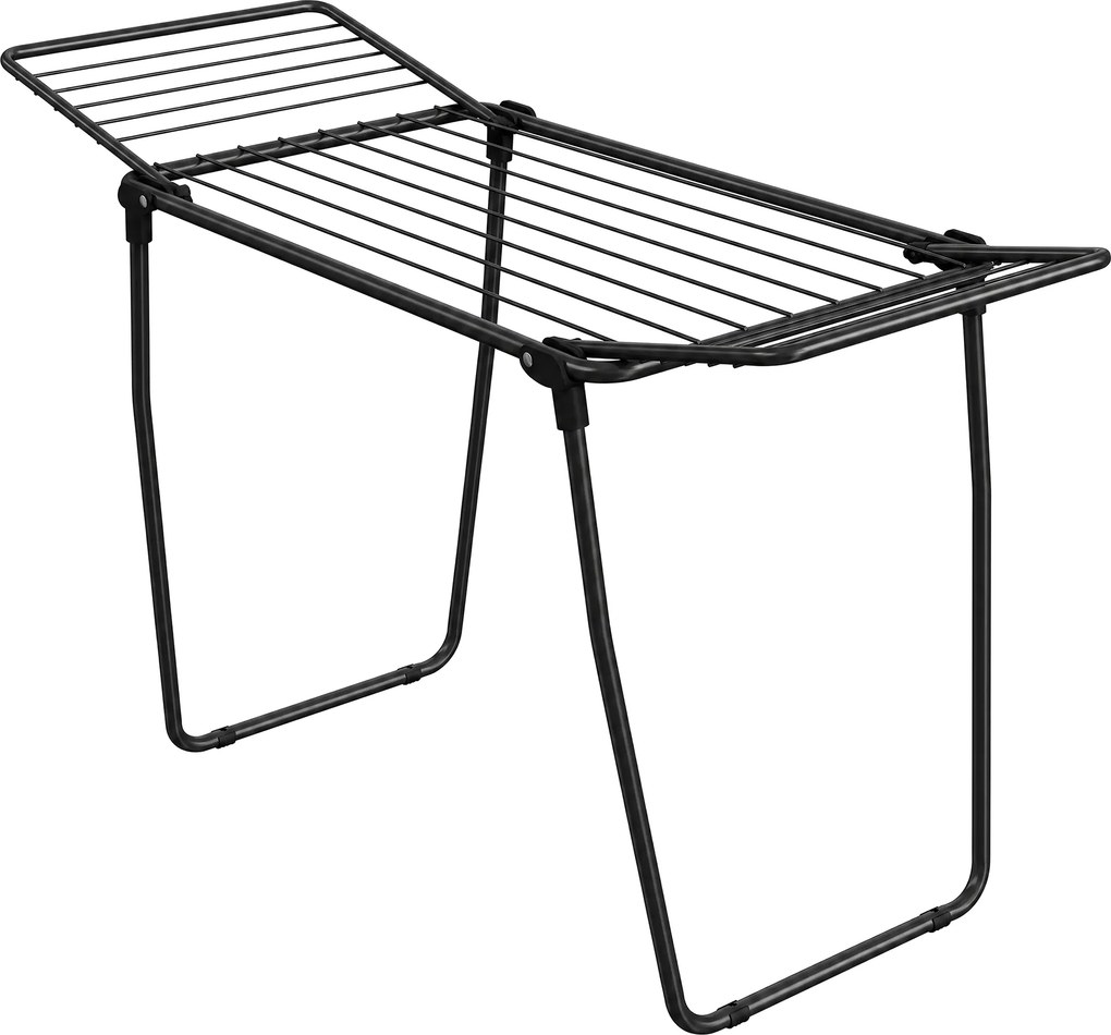 Estendal roupa, secador de roupa de pé 158 x 53 x 93 cm, compacto, dobrável preto