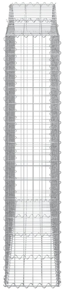 Cesto gabião arqueado 200x30x140/160 cm ferro galvanizado